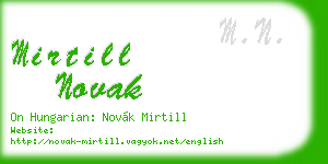 mirtill novak business card